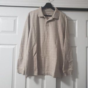 Van Heusen long sleeve polo shirt Men's Size L
